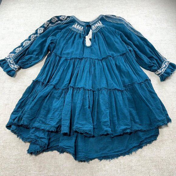 Free People Women's SZ Small Dreamweaver Embroidered Tunic Mini Dress - Picture 10 of 11